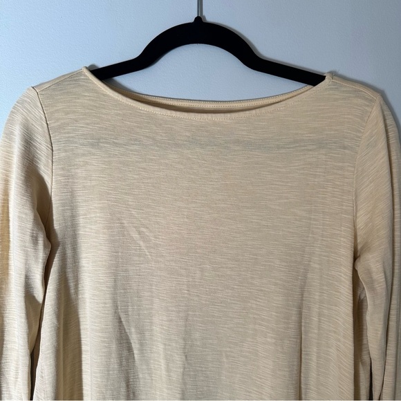 J. Jill 100% Pima Cotton Boat Neck Tunic Yellow Size Small - Picture 3 of 9